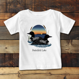 T-shirt Pour Bébé Couple de plongeons du lac Butterfield