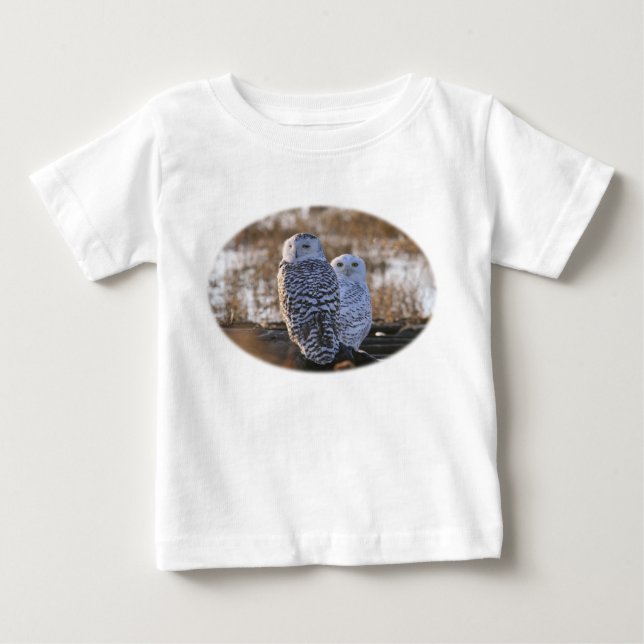 T-shirt Pour Bébé Couples de hibou de Milou (Devant)