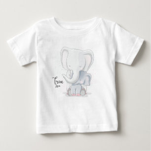 T-shirt Pour Bébé Couples mignons d'éléphant