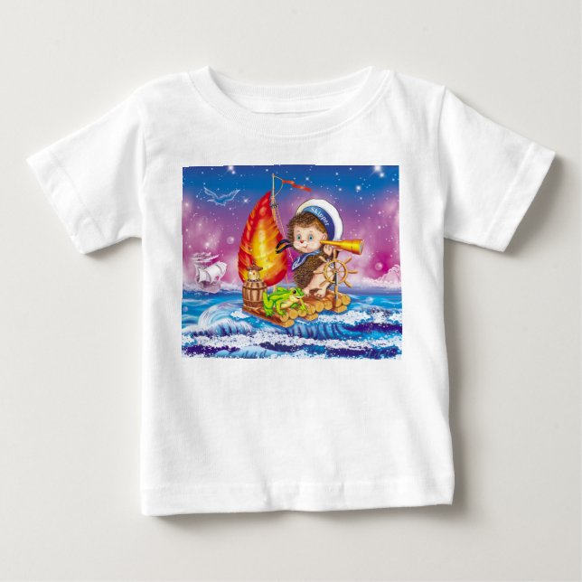 T-shirt Pour Bébé Courageux marin (Devant)