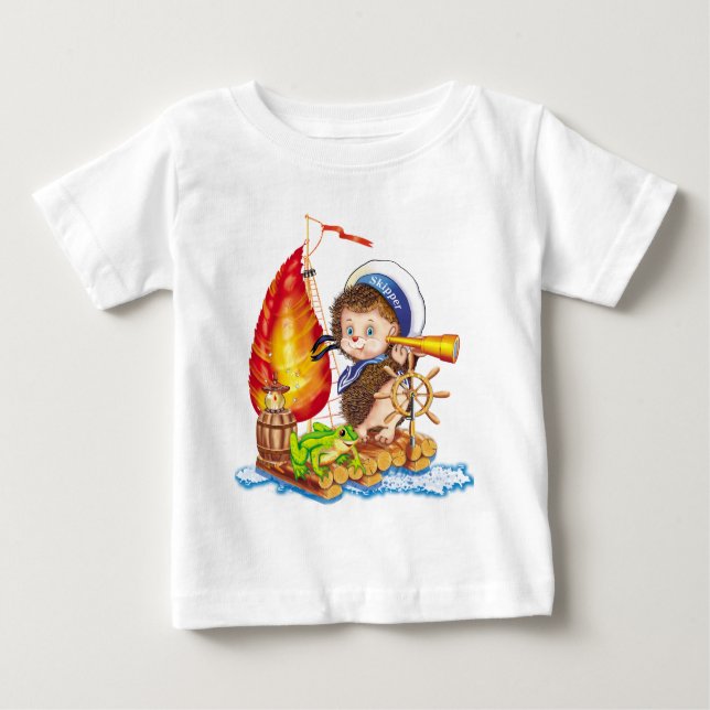 T-shirt Pour Bébé Courageux marin (Devant)