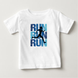 T-shirt Pour Bébé Coureuse Vintage - Cours Cours Cours