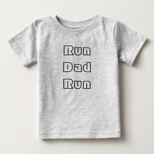 T-shirt Pour Bébé Courez la course de papa (Devant)