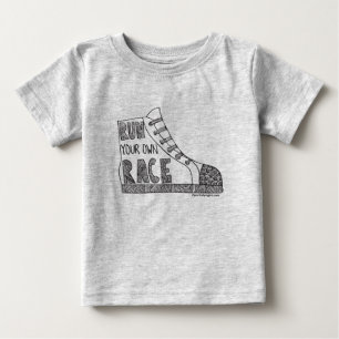T-shirt Pour Bébé Courez votre propre combinaison organique de béb