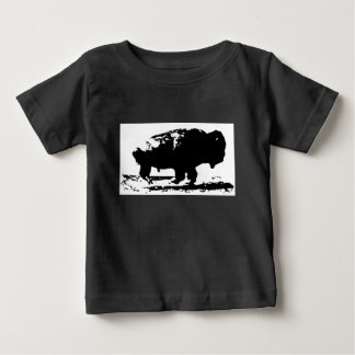 T-shirt Pour Bébé Courir Buffalo Bison Pop Art