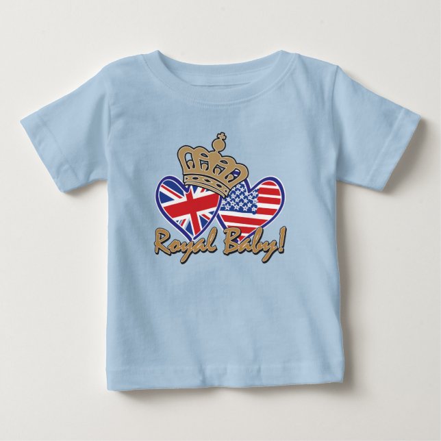 T-shirt Pour Bébé Couronne de Bébé Royal (Devant)
