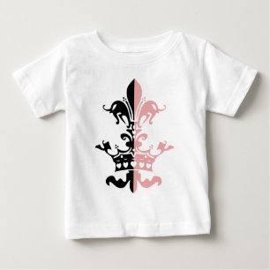 T-shirt Pour Bébé Couronne de coeur de Fleur - rose