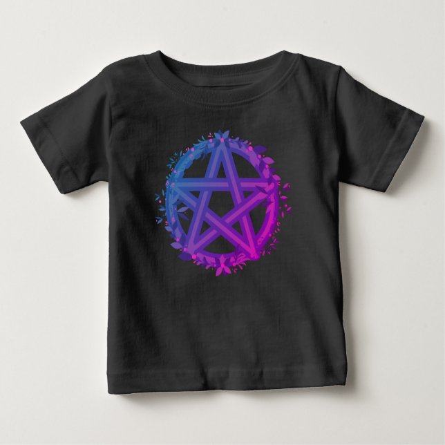 T-shirt Pour Bébé Couronne de Pentacle Lumineuse (Devant)