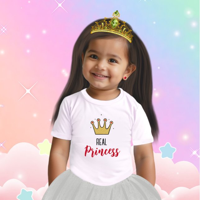 T-shirt Pour Bébé Couronne dorée pour princesse (Créateur téléchargé)
