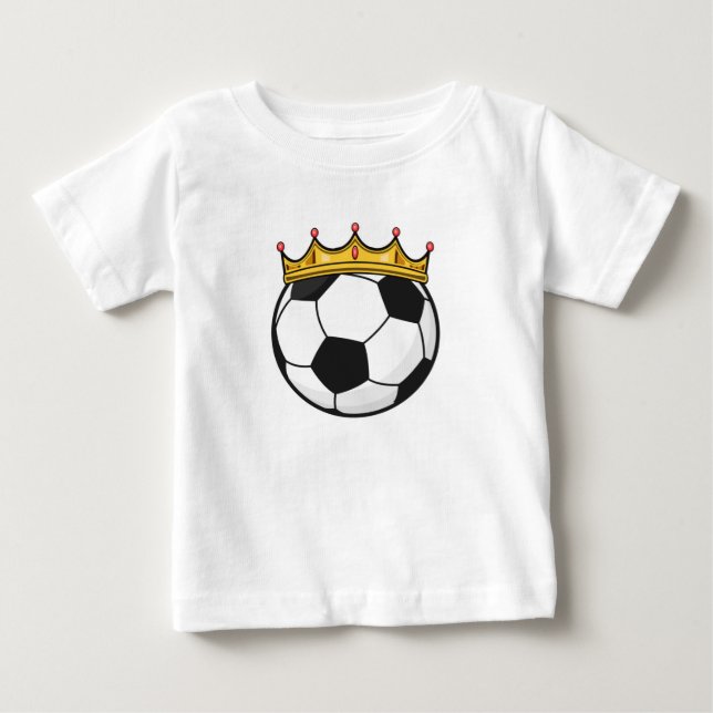 T-shirt Pour Bébé Couronne Reine de Football (Devant)