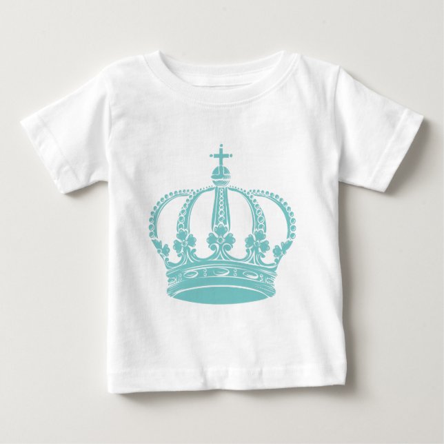T-shirt Pour Bébé Couronne royale 02 - Bleu clair vert (Devant)