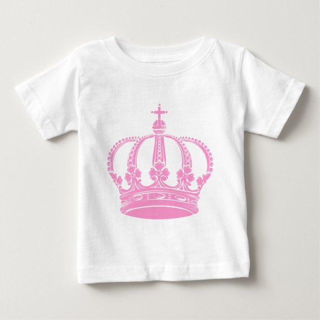 T-shirt Pour Bébé Couronne royale 02 - Rose (Devant)