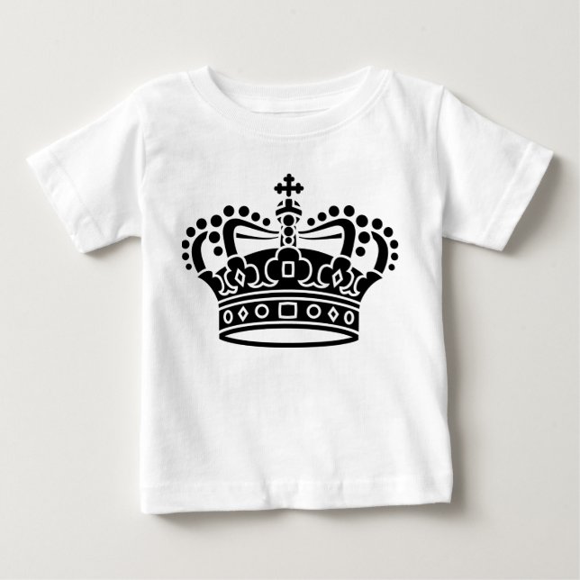 T-shirt Pour Bébé Couronne royale - Noir (Devant)