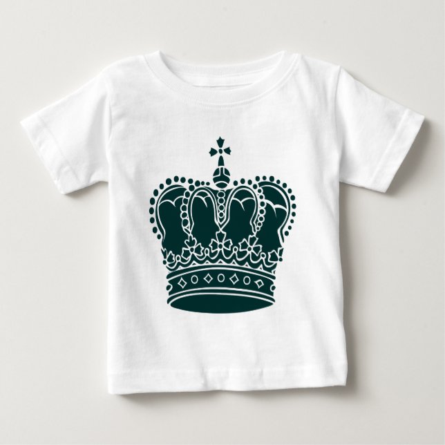 T-shirt Pour Bébé Couronne royale - Vert foncé (Devant)