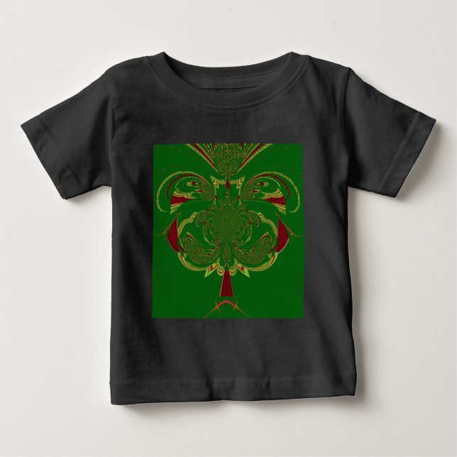 T-shirt Pour Bébé Couronne verte (Devant)