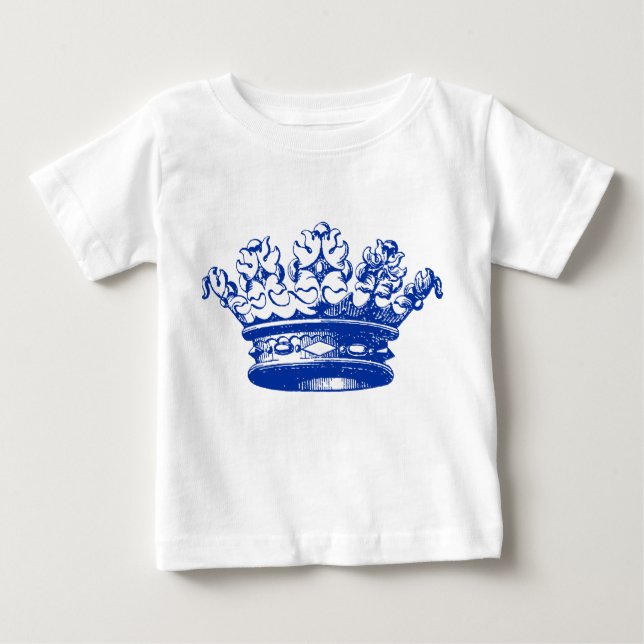 T-shirt Pour Bébé Couronne vintage - Marine (Devant)