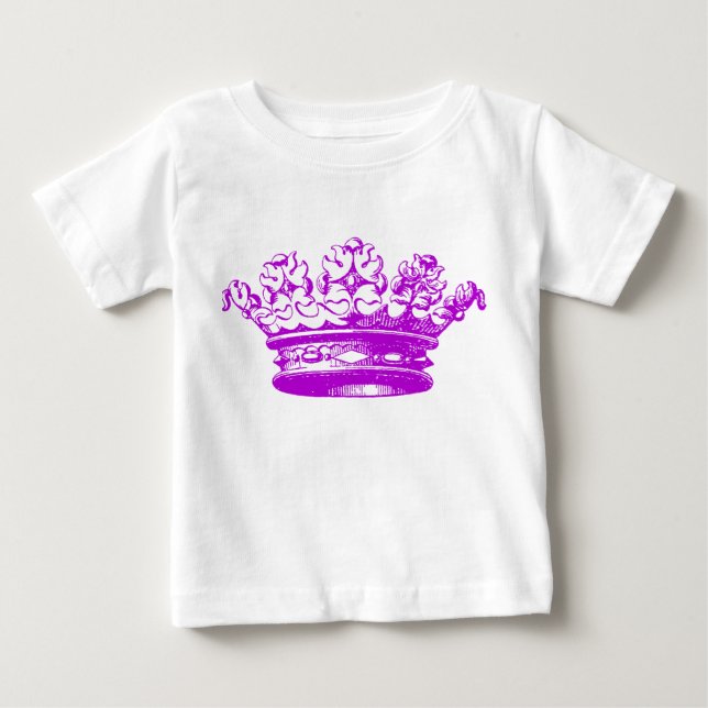 T-shirt Pour Bébé Couronne vintage - pourpre (Devant)