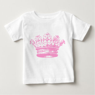 T-shirt Pour Bébé Couronne vintage - Rose