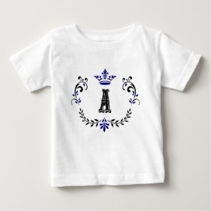 T-shirt Pour Bébé Couronne Wreath A Monogramme