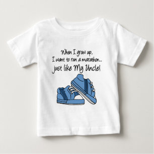 T-shirt Pour Bébé Cours Marathon comme mon oncle