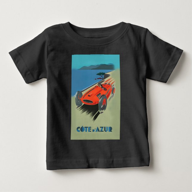 T-shirt Pour Bébé Courses automobiles vintage (Devant)