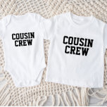 T-shirt Pour Bébé Cousin Crew Kids<br><div class="desc">Vêtements imprimés personnalisés avec le graphique "Cousin Crew" ou tout autre texte personnalisé. Utilisez les outils de conception pour modifier les polices de texte et les couleurs ou ajouter vos propres photos pour créer un modèle de t-shirt personnalisé. Faites votre choix parmi une grande variété de t-shirts, de débardeurs et...</div>