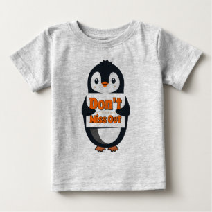 T-shirt Pour Bébé Coussin de lancer Ne ratez rien au pingouin