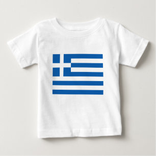 T-shirt Pour Bébé Coût bas ! Drapeau de la Grèce
