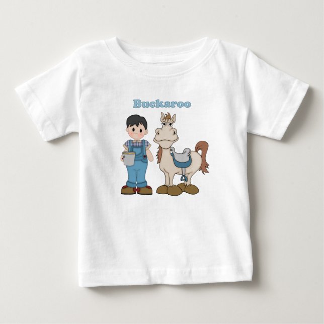 T-shirt Pour Bébé Cow-boy Buckaroo (Devant)