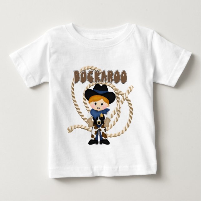 T-shirt Pour Bébé Cowboy Buckaroo (Devant)
