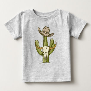 T-shirt Pour Bébé Cowboy en cactus western Cactus Yeehaw Idées Cadea
