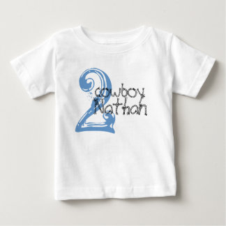 T-shirt Pour Bébé Cowboy personnalisable 2e chemise d'anniversaire