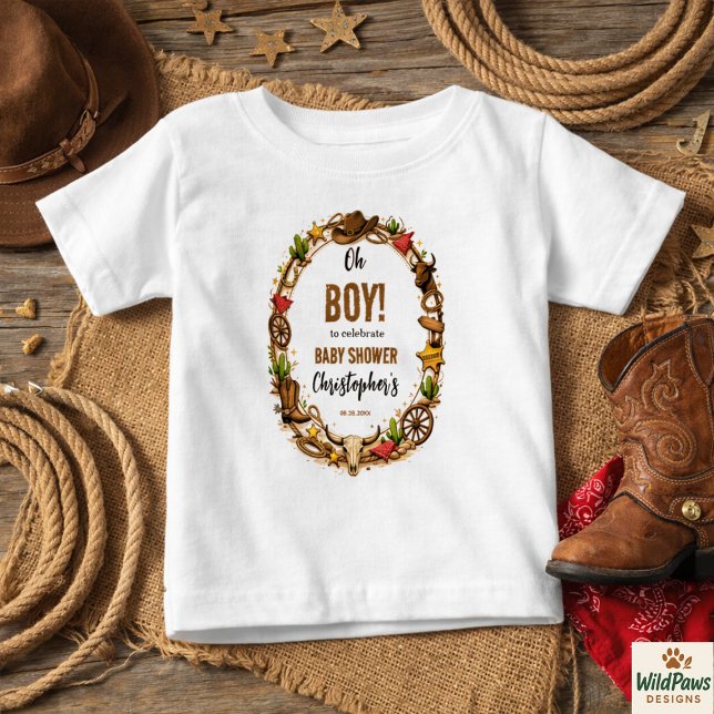 T-shirt Pour Bébé Cowboy Wild West Rodeo Ranch | Bébé western rustiq (Cowboy Wild West Rodeo Ranch | Rustic Western Baby T-Shirt
)