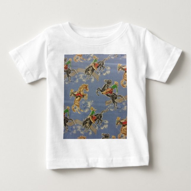T-shirt Pour Bébé Cowgirl Bronc (Devant)