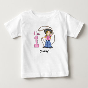 T-shirt Pour Bébé Cowgirl Roper 1er Anniversaire T-shirt bébé