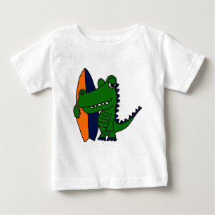 T-shirt Pour Bébé CP type de surfer d'alligator