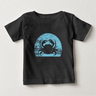 T-shirt Pour Bébé Crabe Rétro Vintage 60s les années 70 coucher de s