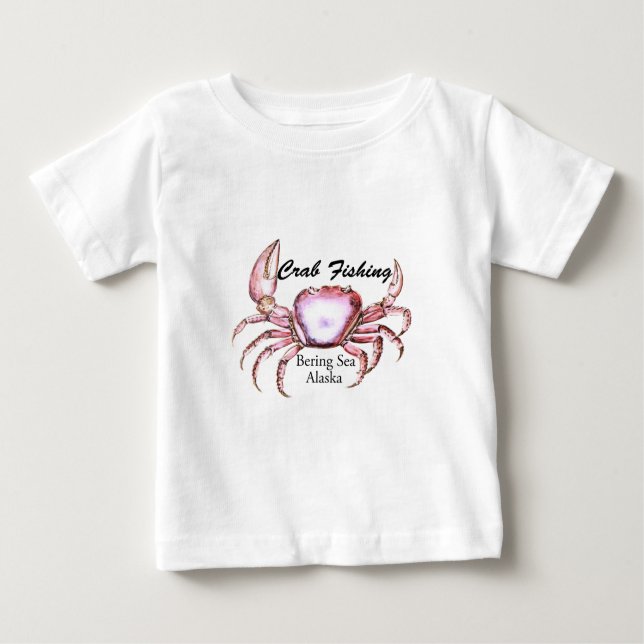 T-shirt Pour Bébé Crabe rose de l'Alaska de port néerlandais (Devant)