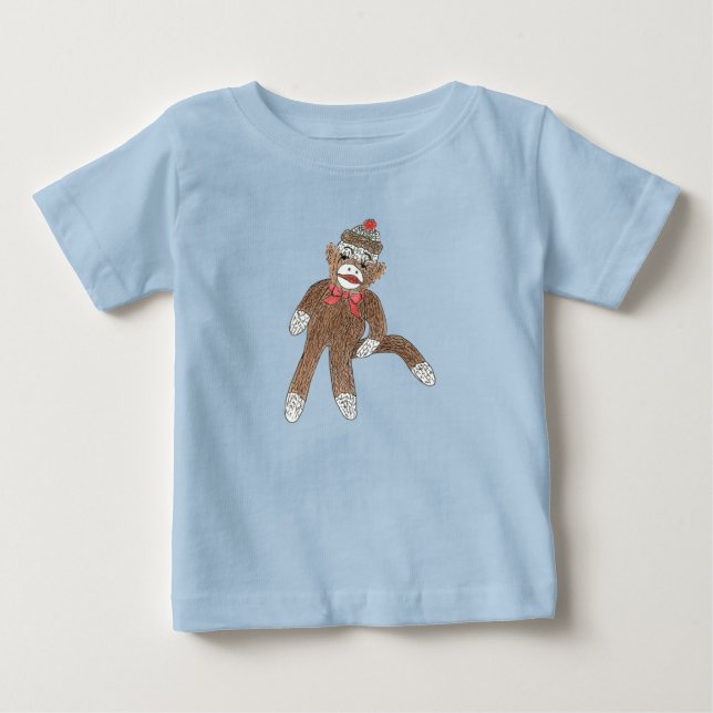 T-shirt Pour Bébé Crampante pour bébé singe de choc (Devant)