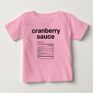 T-shirt Pour Bébé Cranberry Sauce Information nutritionnelle