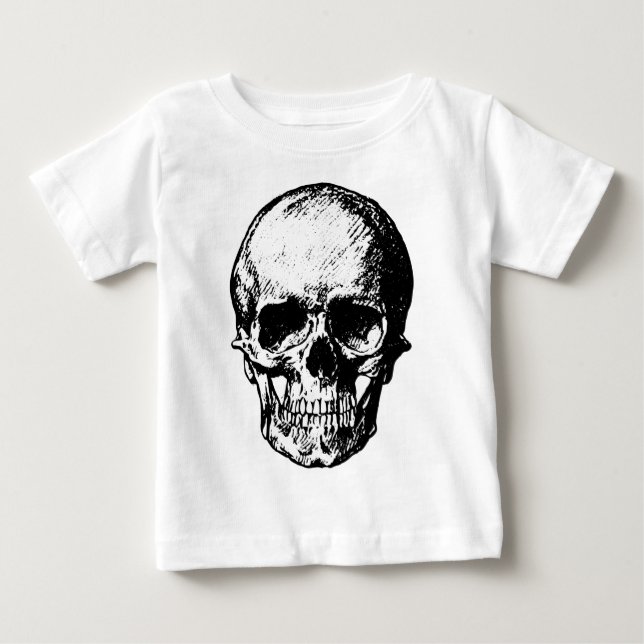 T-shirt Pour Bébé Crâne (Devant)