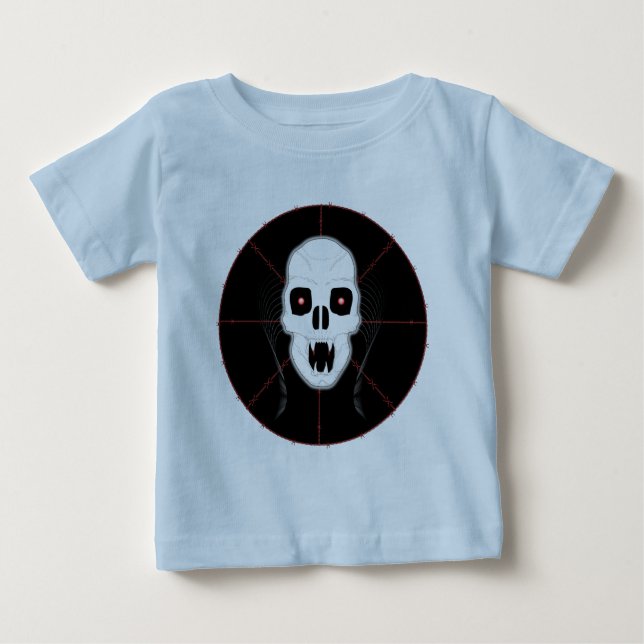 T-shirt Pour Bébé Crâne (Devant)