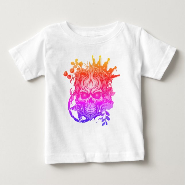 T-shirt Pour Bébé Crâne (Devant)
