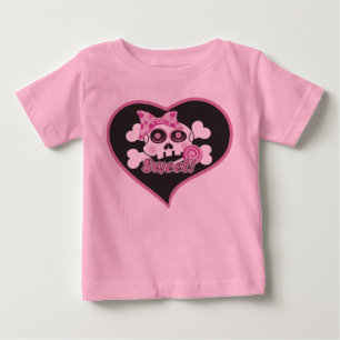 T-shirt Pour Bébé Crâne amoureux