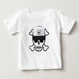 T-shirt Pour Bébé Crâne avec le casquette de crâne