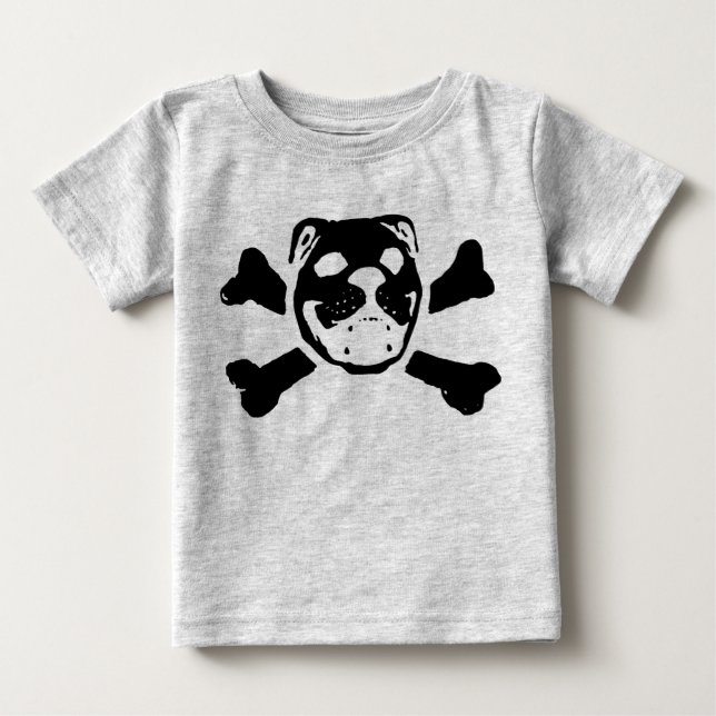 T-shirt Pour Bébé Crâne de bouledogue pour le bébé (Devant)