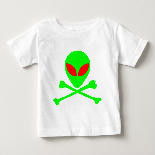 T-shirt Pour Bébé Crâne et os étrangers (Devant)