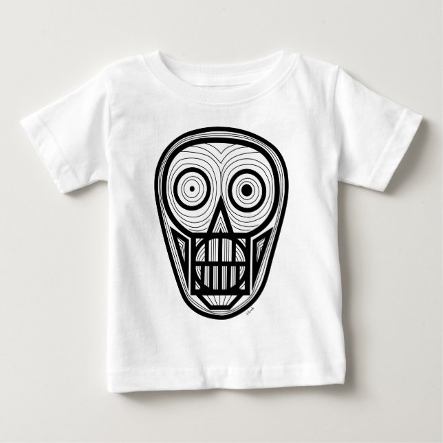 T-shirt Pour Bébé Crâne psychédélique (Devant)