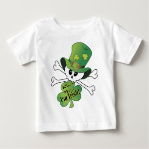 T-shirt Pour Bébé Crâne shamrock