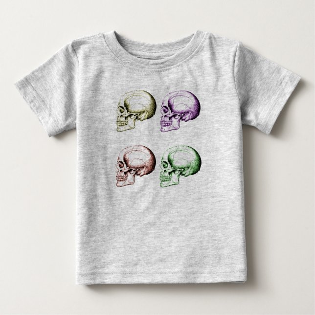 T-shirt Pour Bébé Crânes humains (Devant)